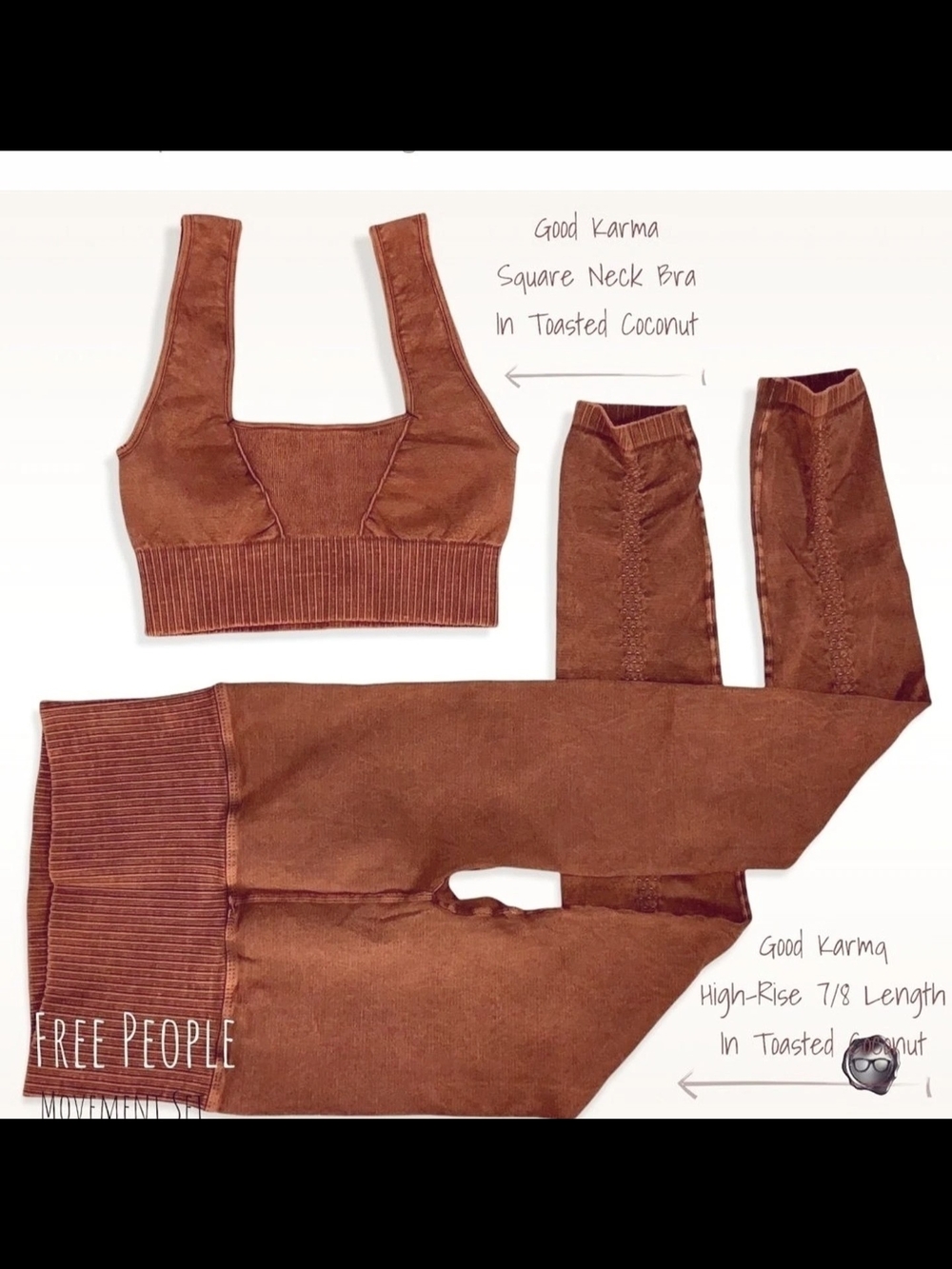 Free People Good Karma Seamless Set in Toasted Coconut